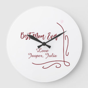 Beste Mutter überhaupt rote Liebe spanische Grenze Große Wanduhr