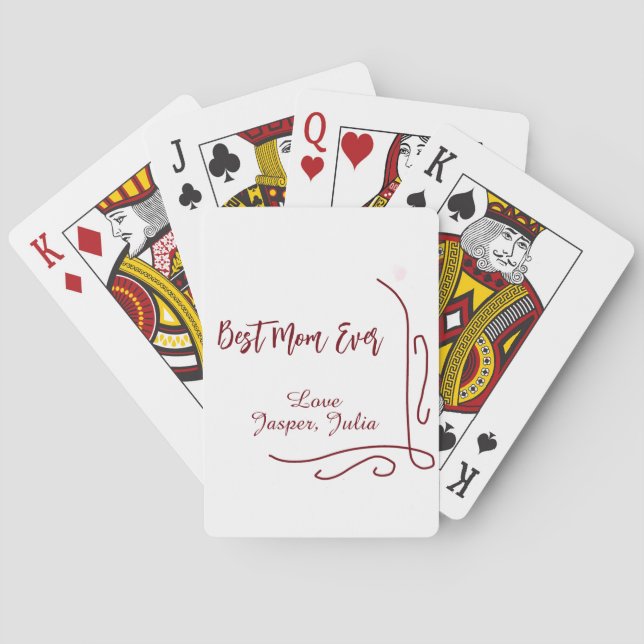 Beste Mutter überhaupt rote Liebe spanische Grenze Spielkarten (Rückseite)