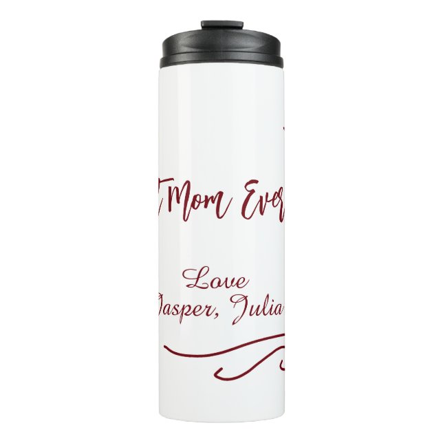 Beste Mutter überhaupt rote Liebe spanische Grenze Thermosbecher (Vorderseite)