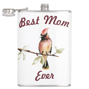 Beste Mutter überhaupt Roter Kardinal-Flasche Flachmann