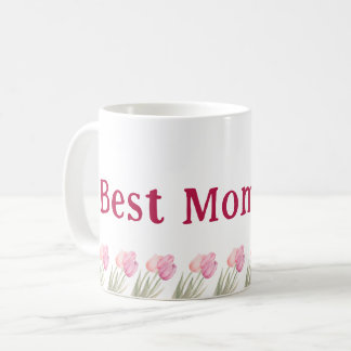 Beste Mutter überhaupt Soft Pink Floral Muttertag Kaffeetasse