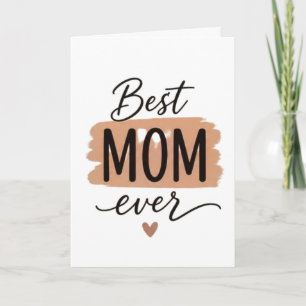 Beste Mutter überhaupt Süße minimalistische Typogr Karte