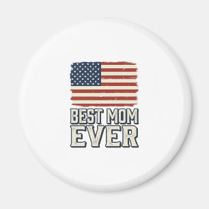 Beste Mutter überhaupt Vintage-Amerikanisches-Flag Magnet