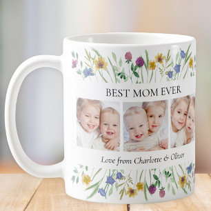 Beste Mutter überhaupt Wildblumen-Foto Kaffeetasse
