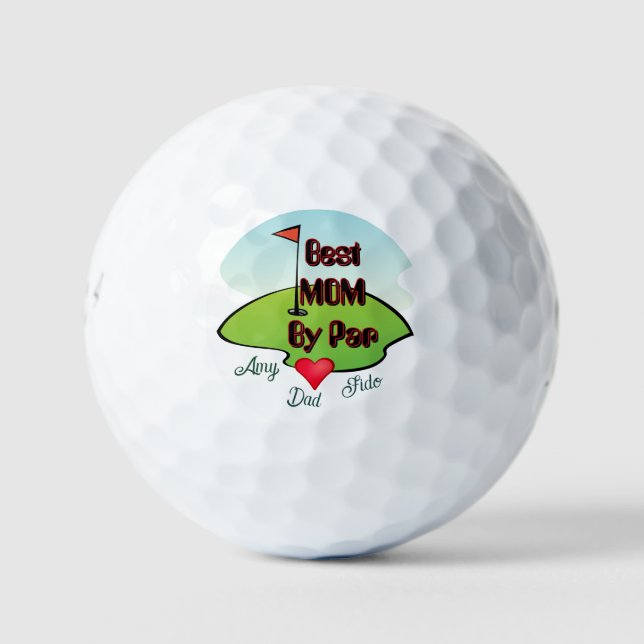 Beste Mutter von Par -Name/ Initial Golfbälle (Vorderseite)