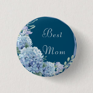 Beste Mutter zitiert Blumenzettel Button