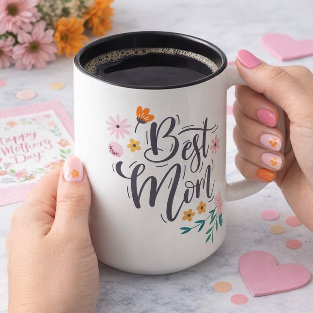 Beste Mutter Zweifarbige Tasse (Von Creator hochgeladen)