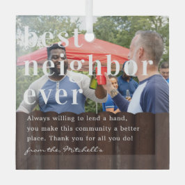Beste Nachbarin je | Angebot und Foto Ornament Aus Glas