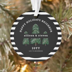 Beste Nachbarn je Elegante Pine Trees Weihnachten Ornament