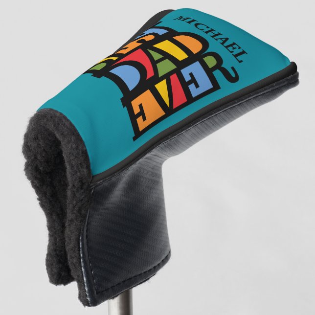 BESTE Name-Putterabdeckung des VATERS ÜBERHAUPT Golf Headcover (3/4 Vorderseite)
