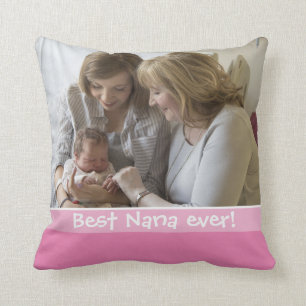 Beste Nana je Liebe Sie die meisten 2 Foto rosa Kissen