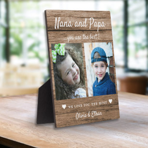 Beste Nana und Papa-Enkelkinder Namen 2 Foto Holz Fotoplatte