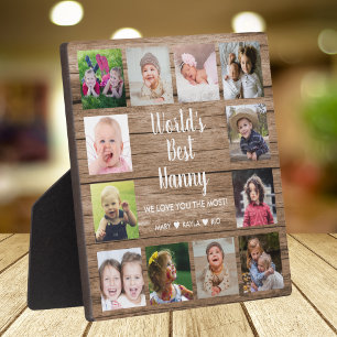Beste Nanny der Welt 12 Foto-Collage Rustikales Ho Fotoplatte