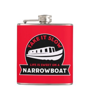 Beste Narrowboter British Canal Boote Barriere Flachmann