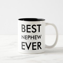 Beste Nephew-Tasse | Tante-Onkel-Geschenk für Jung Zweifarbige Tasse