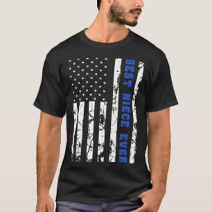 Beste Nichte überhaupt US Vintage-Flagge Patriotis T-Shirt
