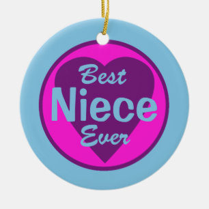 Beste Nichten-überhaupt personalisierte Verzierun Keramik Ornament