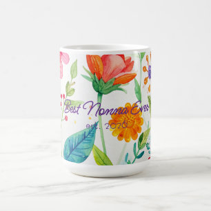 Beste Nonna Muttertag Helles Floral  Kaffeetasse