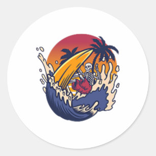 Beste Nzai Pipeline Oahu Hawaii Nordküste Surfen Runder Aufkleber
