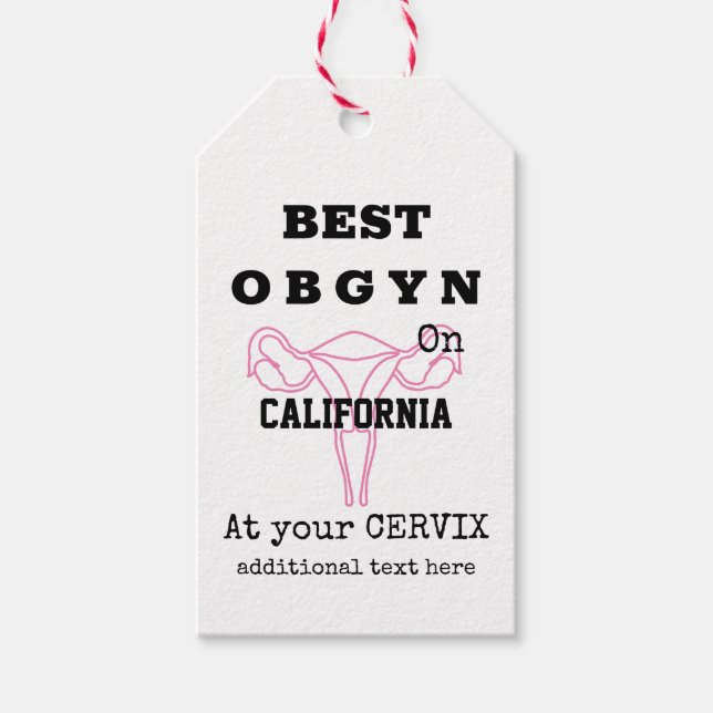 Beste OBGYN auf Stadt oder Stadt Gynäkologe Geschenkanhänger (Vorderseite)