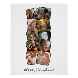 Beste Oma 10 FotoCollage Poster
