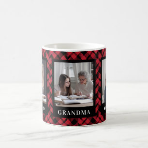 Beste Oma 3 Foto Diamond Buffalo Karierte Tasse
