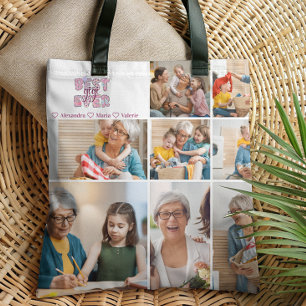 Beste Oma Aller Florales Fotocollage Tasche