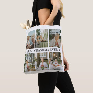 Beste Oma Aller FOTOS - Geschenk mit Herzen Collag Tasche