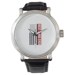 Beste Oma Aller Patrioten Flagge Vektor Design_1 Armbanduhr