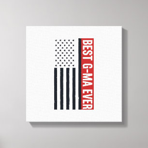 Beste Oma Aller Patrioten Flagge Vektor Design_1 Leinwanddruck