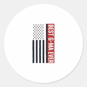 Beste Oma Aller Patrioten-Flagge Vektor Design_1 Runder Aufkleber