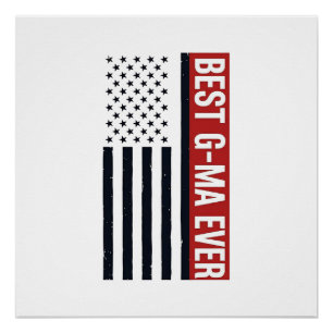 Beste Oma Aller Patrioten-Flagge Vektordesign_1 Poster