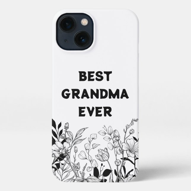 Beste Oma aller Zeiten Schwarz und Weiß iPhone Hülle (Rückseite)