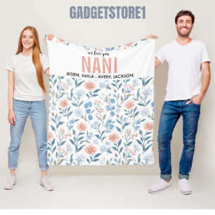 Beste Oma Blumen Aller Zeiten Frohen Großelternt Fleecedecke