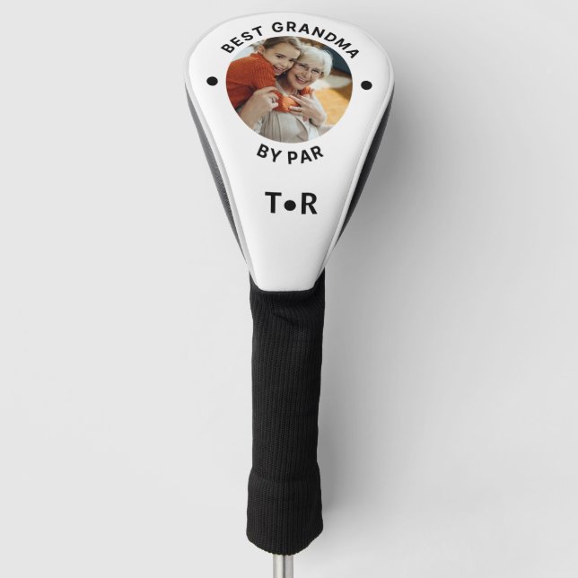 Beste Oma by Par Foto Monogram Golf Head Cover Headcover (Vorderseite)