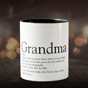 Beste Oma der Welt Definition Zweifarbige Tasse