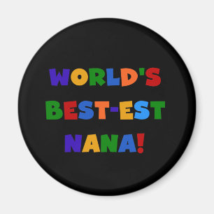 Beste Oma der Welt Geschenke in hellen Farben Magnet