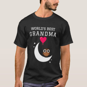 Beste Oma der Welt Großmutter Eule Sie T-Shirt