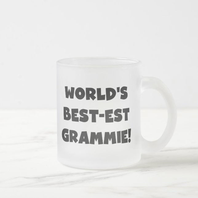 Beste Oma der Welt Schwarz- oder Weiß-Geschenke Mattglastasse (Rechts)