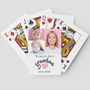 Beste Oma der Welt seit Jahr 3 Foto Cute Spielkarten