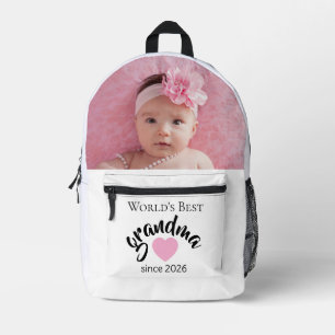 Beste Oma der Welt seit Jahr Foto Cute Bedruckter Rucksack