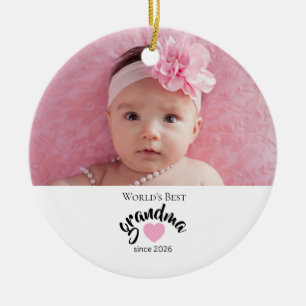 Beste Oma der Welt seit Jahr Foto Cute Keramik Ornament
