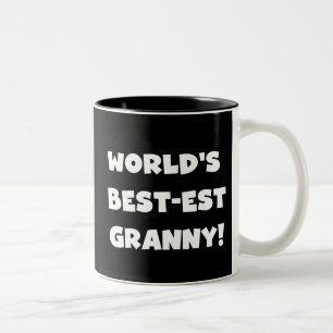 Beste Oma der Welt White Text T-Shirts Geschenke Zweifarbige Tasse