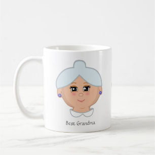 Beste Oma & editierbares Herz Kaffeetasse