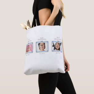 Beste Oma Est Benutzerdefiniertes Datum 3 Foto Cut Tasche