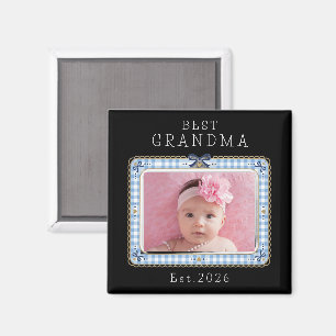 Beste Oma Est Benutzerdefiniertes Datum Foto Cute  Magnet
