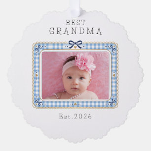 Beste Oma Est Benutzerdefiniertes Datum Foto Cute  Ornament Karte