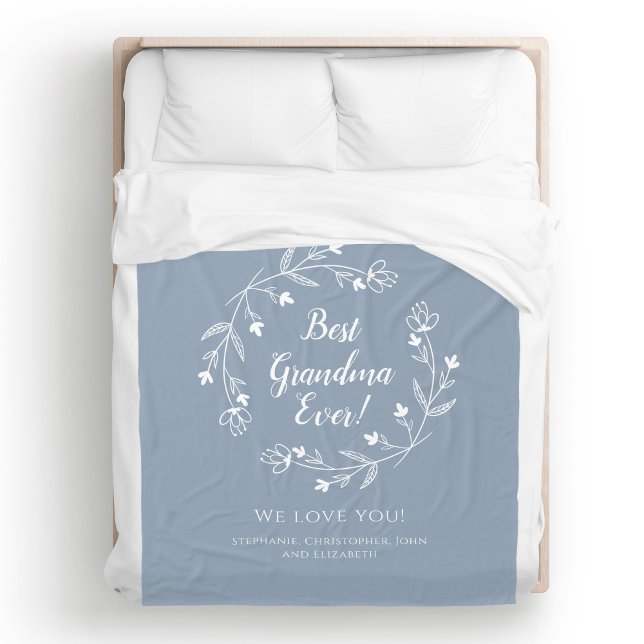 Beste Oma Familie Keepake Grandkids Dusty Blue Fleecedecke (Best Grandma Family Keepsake Grandkids Dusty Blue Fleece Blanket)