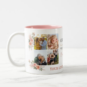 Beste Oma Foto-Collage Floral Zweifarbige Tasse