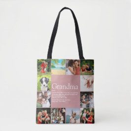 Beste Oma Granny Definition 12 FotoCollage Tasche